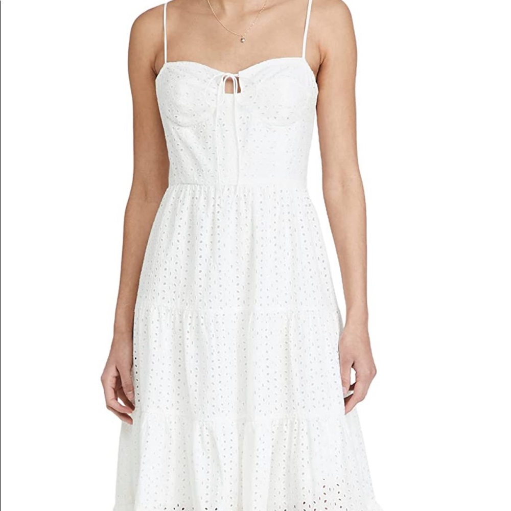 WAYF Timber Tiered Sleeveless Midi Dress